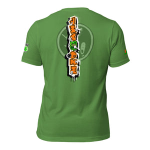 SHORT SLEEVE TEE (uniSex): OrangeNeonCamoDrip - (vintage 2021)