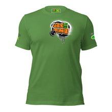 SHORT SLEEVE TEE (uniSex): OrangeNeonCamoDrip - (vintage 2021)