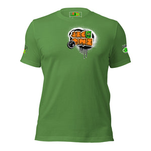 SHORT SLEEVE TEE (uniSex): OrangeNeonCamoDrip - (vintage 2021)