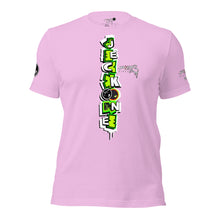 SHORT SLEEVE TEE (uniSex): GreenNeonCamoDrip -flipped (vintage 2021)