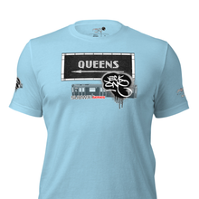SHORT SLEEVE TEE  (uniSex) :  QUEENS (tiled) -(2020 upgraded classic)