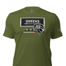 SHORT SLEEVE TEE  (uniSex) :  QUEENS (tiled) -(2020 upgraded classic)