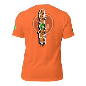 SHORT SLEEVE TEE (uniSex): OrangeNeonCamoDrip - (vintage 2021)