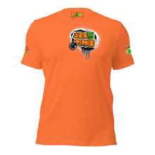 SHORT SLEEVE TEE (uniSex): OrangeNeonCamoDrip - (vintage 2021)