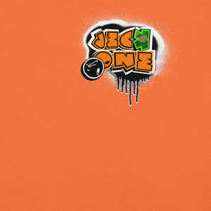 SHORT SLEEVE TEE (uniSex): OrangeNeonCamoDrip - (vintage 2021)