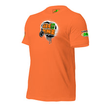 SHORT SLEEVE TEE (uniSex): OrangeNeonCamoDrip - (vintage 2021)