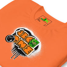 SHORT SLEEVE TEE (uniSex): OrangeNeonCamoDrip - (vintage 2021)