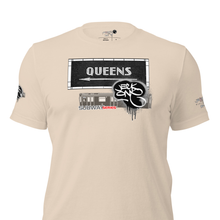 SHORT SLEEVE TEE  (uniSex) :  QUEENS (tiled) -(2020 upgraded classic)