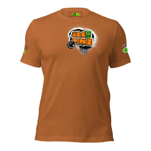 SHORT SLEEVE TEE (uniSex): OrangeNeonCamoDrip - (vintage 2021)