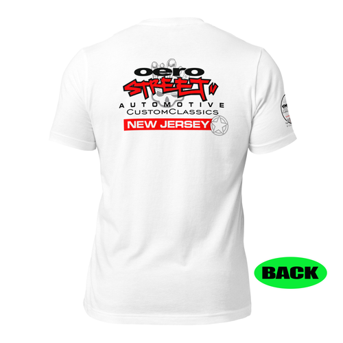 SHORT SLEEVE TEE SHIRT : COLLAB -oeroSTREETautomotive Custom Classics - NEW JERSEY  -(uniSex)