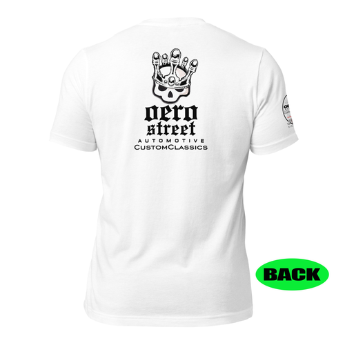 SHORT SLEEVE TEE SHIRT : COLLAB -oeroSTREETautomotive Custom Classics - CROWNED SKULL -(uniSex)