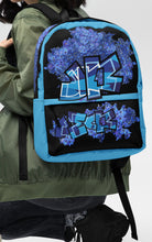 BACKPACK (Premium): DELPHINIUM BOUQUET -uniSex (BLACK)
