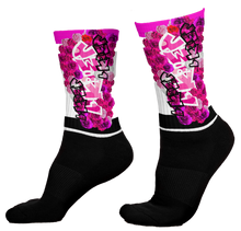 SOCKS: PINK ROSES BOUQUET -uniSex