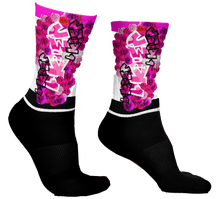 SOCKS: PINK ROSES BOUQUET -uniSex