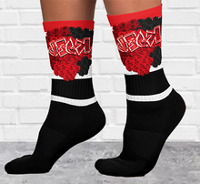 SOCKS: RED ROSES BOUQUET -uniSex