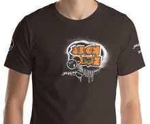 SHORT SLEEVE TEE (uniSex): OrangeNeonCamoDrip - (vintage 2021)