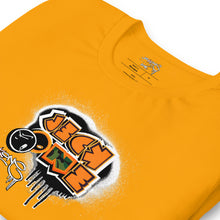 SHORT SLEEVE TEE (uniSex): OrangeNeonCamoDrip - (vintage 2021)