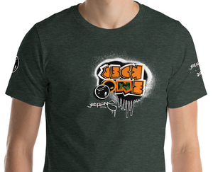 SHORT SLEEVE TEE (uniSex): OrangeNeonCamoDrip - (vintage 2021)