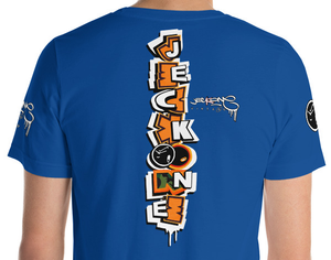 SHORT SLEEVE TEE (uniSex): OrangeNeonCamoDrip - (vintage 2021)