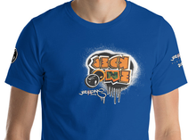 SHORT SLEEVE TEE (uniSex): OrangeNeonCamoDrip - (vintage 2021)