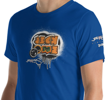SHORT SLEEVE TEE (uniSex): OrangeNeonCamoDrip - (vintage 2021)