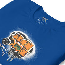 SHORT SLEEVE TEE (uniSex): OrangeNeonCamoDrip - (vintage 2021)