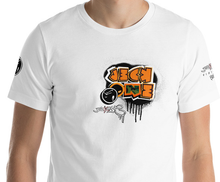 SHORT SLEEVE TEE (uniSex): OrangeNeonCamoDrip - (vintage 2021)