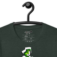 SHORT SLEEVE TEE (uniSex): GreenNeonCamoDrip -flipped (vintage 2021)