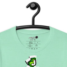 SHORT SLEEVE TEE (uniSex): GreenNeonCamoDrip -flipped (vintage 2021)
