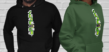 HOODIE (uniSex):  GreenNeonCamoDrip -flipped (vintage 2021)