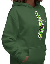 HOODIE (uniSex):  GreenNeonCamoDrip -flipped (vintage 2021)