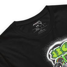SHORT SLEEVE TEE (uniSex): GreenNeonCamoDrip  -(vintage 2021)