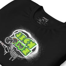 SHORT SLEEVE TEE (uniSex): GreenNeonCamoDrip  -(vintage 2021)