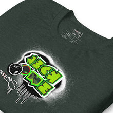 SHORT SLEEVE TEE (uniSex): GreenNeonCamoDrip  -(vintage 2021)