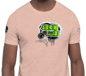 SHORT SLEEVE TEE (uniSex): GreenNeonCamoDrip  -(vintage 2021)