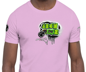 SHORT SLEEVE TEE (uniSex): GreenNeonCamoDrip  -(vintage 2021)