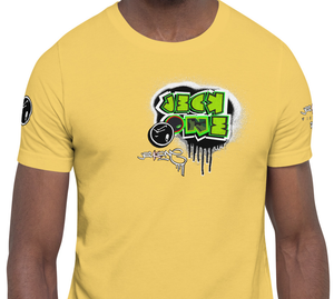 SHORT SLEEVE TEE (uniSex): GreenNeonCamoDrip  -(vintage 2021)