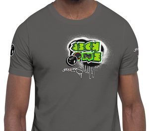 SHORT SLEEVE TEE (uniSex): GreenNeonCamoDrip  -(vintage 2021)