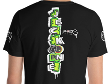 SHORT SLEEVE TEE (uniSex): GreenNeonCamoDrip  -(vintage 2021)