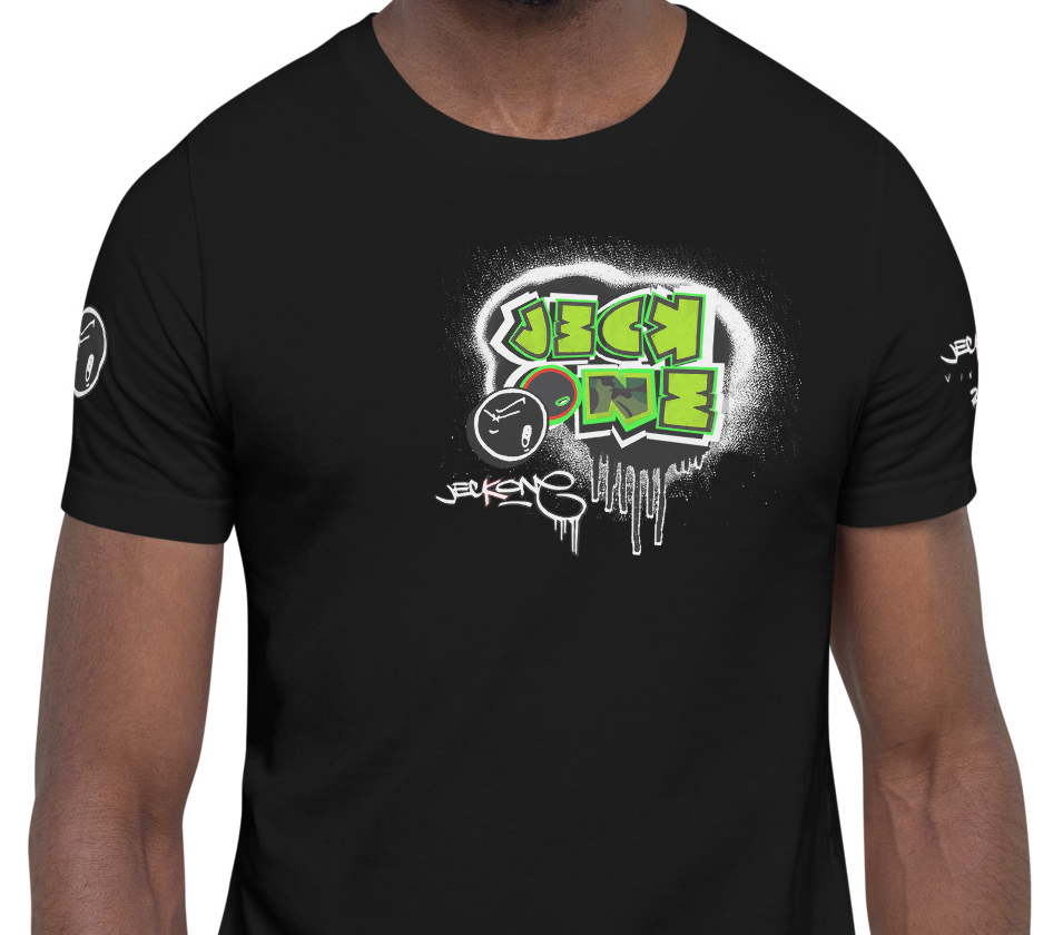 SHORT SLEEVE TEE (uniSex): GreenNeonCamoDrip  -(vintage 2021)