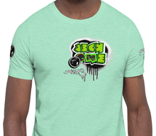 SHORT SLEEVE TEE (uniSex): GreenNeonCamoDrip  -(vintage 2021)