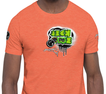 SHORT SLEEVE TEE (uniSex): GreenNeonCamoDrip  -(vintage 2021)