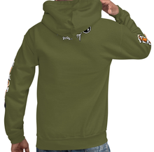 HOODIE (uniSex):  OrangeNeonCamoDrip  (upgraded classic)