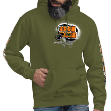 HOODIE (uniSex):  OrangeNeonCamoDrip  (upgraded classic)