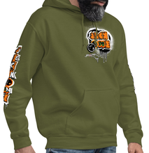 HOODIE (uniSex):  OrangeNeonCamoDrip  (upgraded classic)