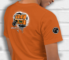 SHORT SLEEVE TEE (uniSex): OrangeNeonCamoDrip -flipped (upgraded classic)