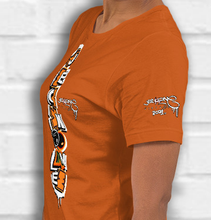 SHORT SLEEVE TEE (uniSex): OrangeNeonCamoDrip -flipped (upgraded classic)