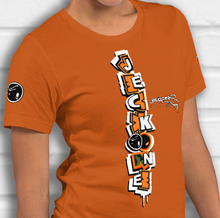 SHORT SLEEVE TEE (uniSex): OrangeNeonCamoDrip -flipped (upgraded classic)