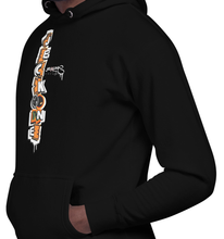 HOODIE (uniSex):  OrangeNeonCamoDrip -flipped (vintage 2021)