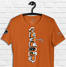 SHORT SLEEVE TEE (uniSex): OrangeNeonCamoDrip -flipped (upgraded classic)
